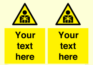 Custom Warning substance or mixture presenting a health hazard